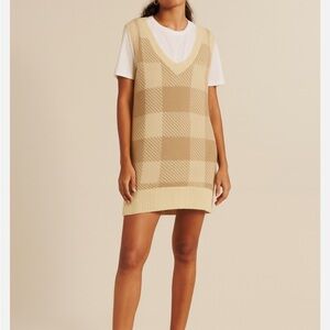Abercrombie & Fitch Plaid Sweater Vest Dress